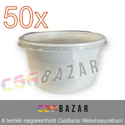 Eldobható 750 ml-es gulyástál + tető 50db/csomag