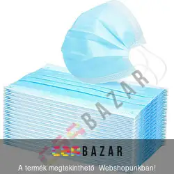 Szájvédő maszk, szájmaszk gumis 3 rétegű