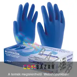 Kék eldobható nitril kesztyű M-es 100db-os - Blueracer