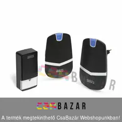 Digitális kapucsengő Dupla elem- és vezetéknélküli - Kinetic design - fekete