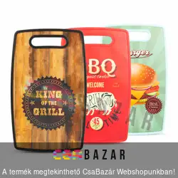 Vágódeszka BBQ 3 féle minta - 37 x 23 cm
