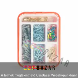 Háztartási barkács készlet - tipli, szeg, kampó 266 részes