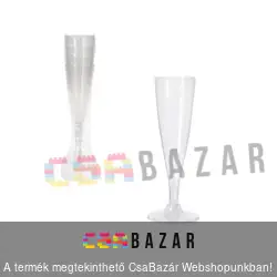 Műanyag pezsgőspohár 4 db / csomag