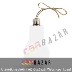 LED-es karácsonyfadísz melegfehér izzókörte alakú