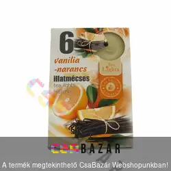 Illatmécses, teamécses vanília-narancs illatban 6 db-os