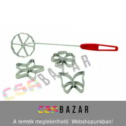 Fánk virág, rózsafánk sütőforma készlet 5 db-os