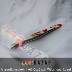 Színes mintás szemöldökcsipesz 9 cm