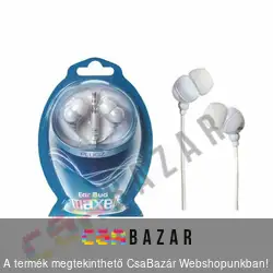 Fülhallgató Maxell Plugz Ear Bud Fehér