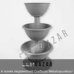 Virágtartó állvány, virágpiramis - antracit