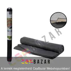 Talajtakaró fekete geotextília 1,50m x 8m 50g/m2 UV stabil
