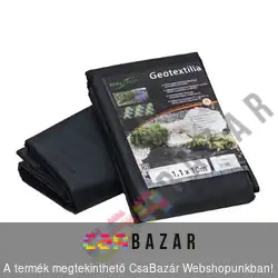 Talajtakaró fekete geotextília 1,10m x 10m 50g/m2 UV stabil