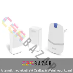 Digitális kapucsengő elem- és vezetéknélküli Kinetic dupla kültéri egységgel - fehér
