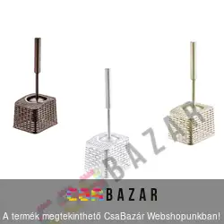 Rattan hatású wc kefe+tartó szögletes alacsony