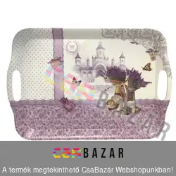 Műanyag füles tálca Levendulás 35,7 x 25,5 cm