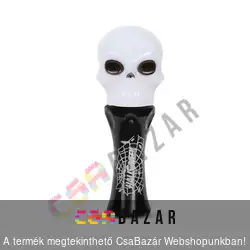 Halloween-i LED elemlámpa koponya
