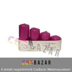 Adventi gyertya 4 db-os rózsaszín-metál lépcsőzetes