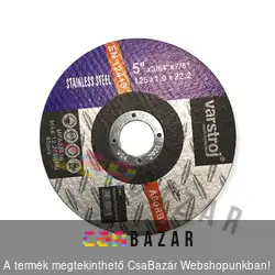 Vágókorong flexkorong fémre 125mm x 1.0mm INOX