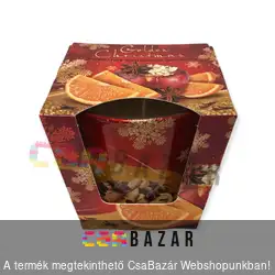 Illatgyertya, illatmécses üvegben Golden Christmas