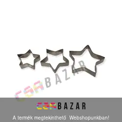 3 db-os sütemény formázó csillag