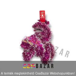 Fenyő boa, girland 7cm / 2 m - rózsaszín havas