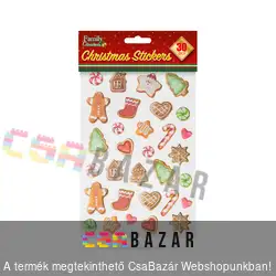 Karácsonyi matrica szett 14 x 21 cm-es lapon mézeskalács