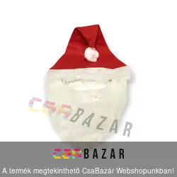 Mikulás sapka szakállal