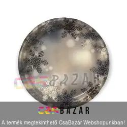 Műanyag kerek karácsonyi tálca 28 cm