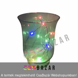 Karácsonyi LED fényfüzér - 20 LED - 1 méter - multicolor - 2 x AA