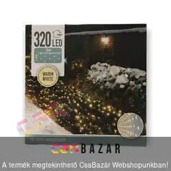 Karácsonyi LED hálós fényfüggöny / fényháló - 150 x 300 cm - meleg fehér - IP44