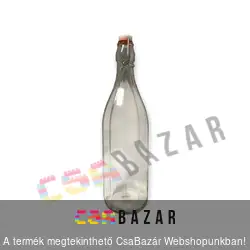 Pálinkás üveg 0,5 L sokszögletű, csatos