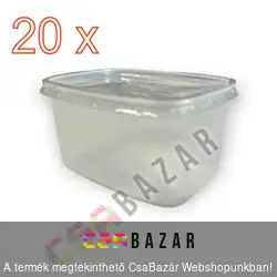 Svéd tál + tető 750 ml 20 db/csomag