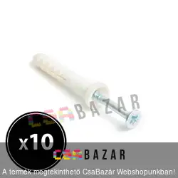 Beütődűbel - 6 x 40 mm - 10 db / csomag