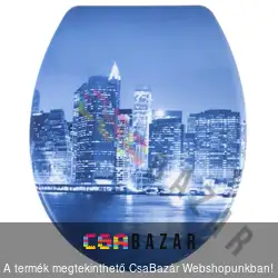 WC ülőke duroplast rozsdamentes acél zsanérokkal - City