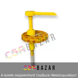 Pumpás mézadagoló, mézpumpa üvegre fém kupakkal