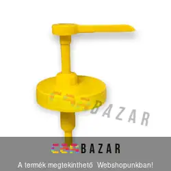 Pumpás mézadagoló, mézpumpa üvegre 2 db műanyag kupakkal