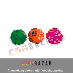 Kutyajáték labda sípolós 7 cm