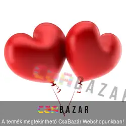 Lufi szett - piros szív 12 db - Valentin napra