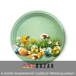 Műanyag kerek húsvéti tálca 28 cm