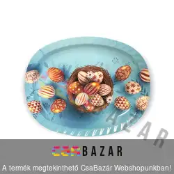 Műanyag ovális húsvéti tálca 28 x 23 cm