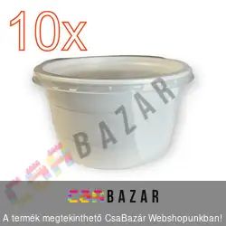 Eldobható 750 ml-es gulyástál + tető 10 db/csomag