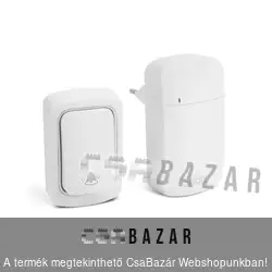 Digitális elem- és vezeték nélküli kapucsengő - Kinetic - Fehér