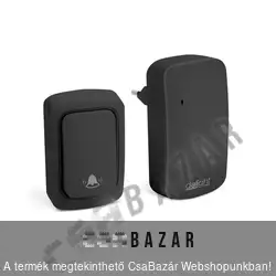 Digitális elem- és vezeték nélküli kapucsengő - Kinetic - Fekete