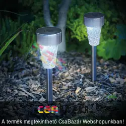 Leszúrható LED-es szolár lámpa - hidegfehér - 38 cm