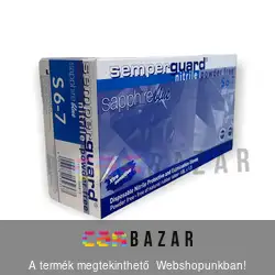 Kék eldobható nitril kesztyű S-es 200db-os Semperguard
