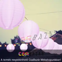 LED-es lampion 20cm - rózsaszín