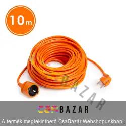 Hálózati lengő hosszabbító 10 m narancssárga - 3 x 1,50 mm²