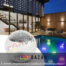 Szolár medencevilágítás - RGB LED - 10 cm gömb