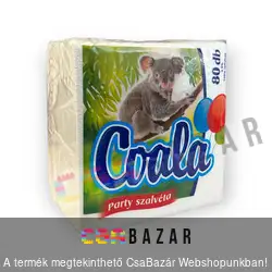 Szalvéta 1 rétegű 80 db-os 33x33 cm fehér