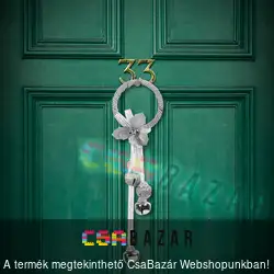 Csilingelős Karácsonyi ajtódísz - ezüst