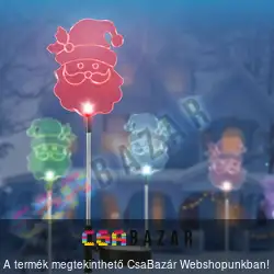 LED-es kerti szolár lámpa, jelzőfény Télapó